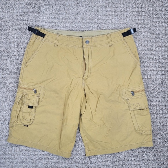 Kuhl Mens Khaki‎ Belted Cargo Shorts Outdoor Hiking XL - Picture 1 of 16